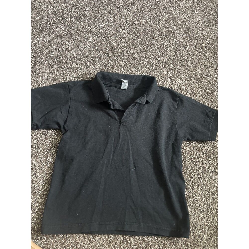 Gildan Black Short Sleeve Polo Shirt Size Small